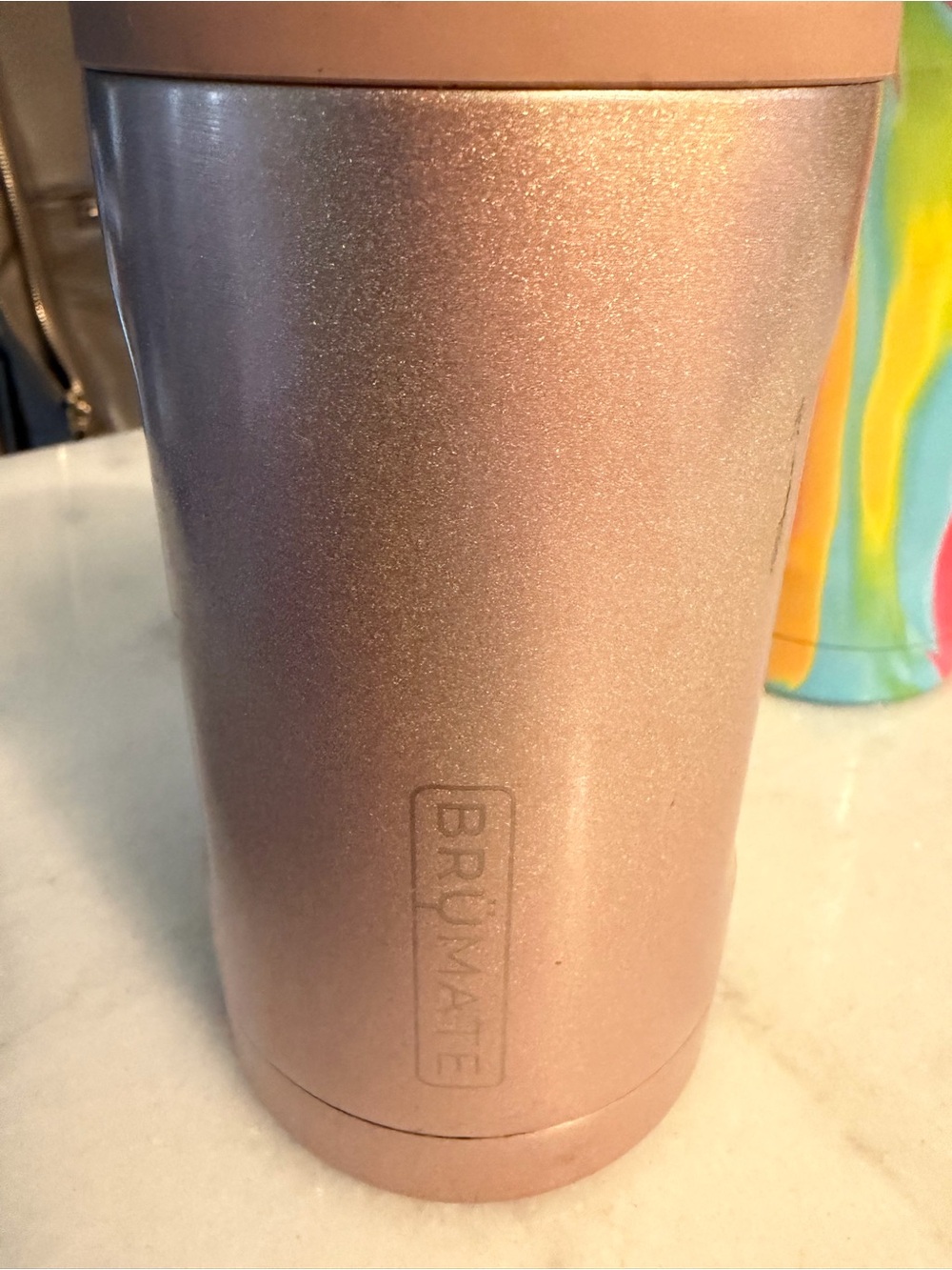 Brumate Rose Gold Party Tumbler - Insulated Drink Holder-fits tall thin cans